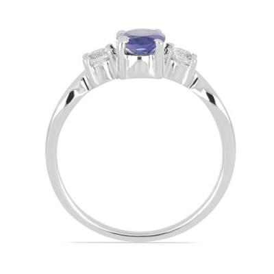 BUY STERLING SILVER NATURAL  IOLITE GEMSTONE CLASSIC RING